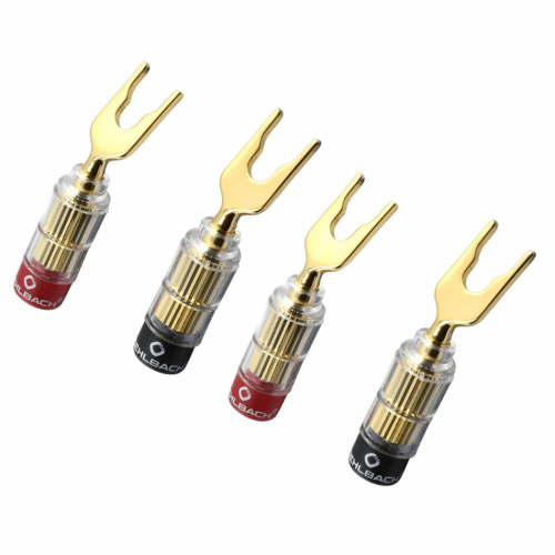 Oehlbach Solution Spade Lug, 4-pack i gruppen Kablar / Kontakter & Adapterpluggar hos Ljudfokus.se (3203023)