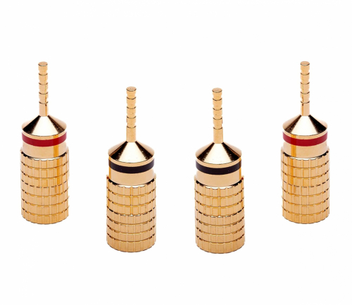 Analogis Speaker Cable Pins, 4-pack kontakter fr hgtalarkabel i gruppen Kablar / Kontakter & Adapterpluggar hos Ljudfokus.se (3206008X2)