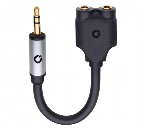 Oehlbach Mobiler Y-Adapter, 3.5mm stereo splitt i gruppen Kablar / Analoga ljudkablar hos Ljudfokus.se (320D1C35018)