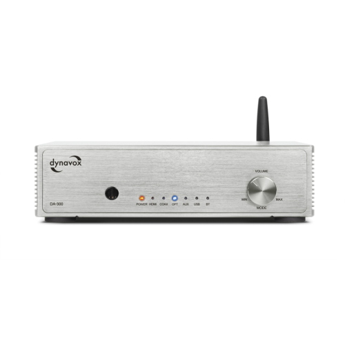 Dynavox DA-300 kompakt förstärkare med HDMI ARC & Bluetooth, silver i gruppen Förstärkare / Stereoförstärkare hos Ljudfokus.se (320DA300S)