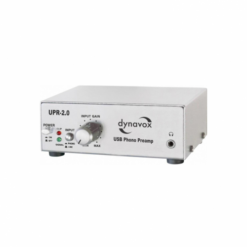 Dynavox UPR 2.0 RIAA-steg med USB & hrlursfrstrkare fr vinylspelare, silver i gruppen Vinyl / RIAA-steg hos Ljudfokus.se (320UPR20S)
