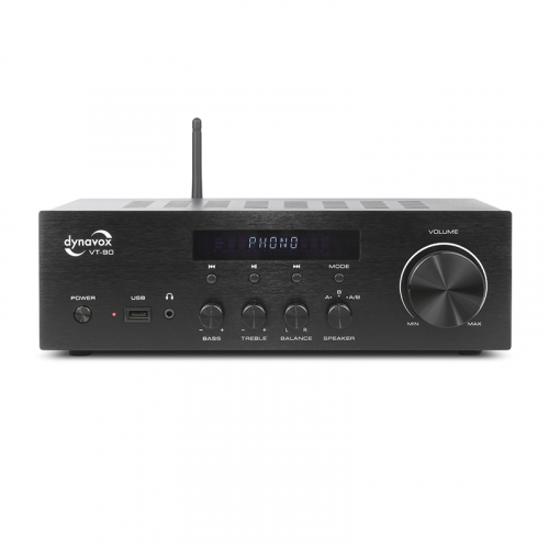 Dynavox VT90 kompakt stereofrstrkare med Bluetooth, DAC & RIAA-steg i gruppen Frstrkare / Stereofrstrkare hos Ljudfokus.se (320VT90)