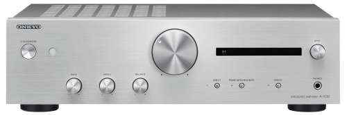 Onkyo A-9130 stereofrstrkare med DAC, silver i gruppen Frstrkare / Stereofrstrkare hos Ljudfokus.se (350A9130S)