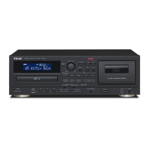 Teac AD-850-SE CD & kassettbandspelare, svart i gruppen Mediaspelare / CD-spelare hos Ljudfokus.se (350AD850B)