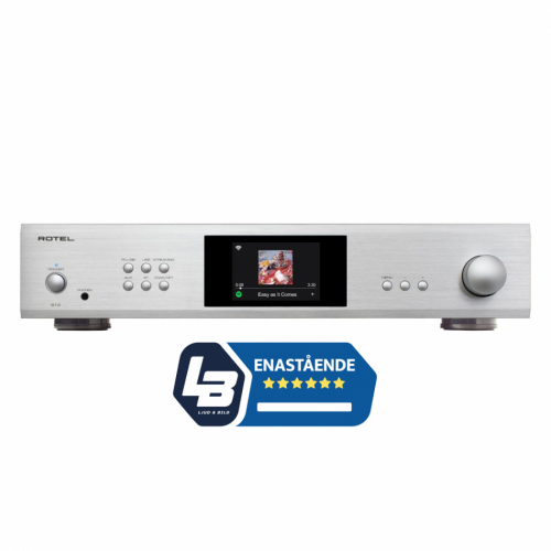 Rotel S14 stereofrstrkare med streaming, DAC & RIAA-steg, silver i gruppen Multiroom / Streamingfrstrkare hos Ljudfokus.se (352S14S)