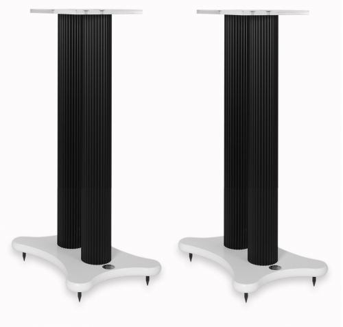 Solid Tech Radius Stand 62, vitt hgtalarstativ med svarta ben i gruppen Mbler & Fsten / Hgtalarstativ hos Ljudfokus.se (353LS62WHBL)