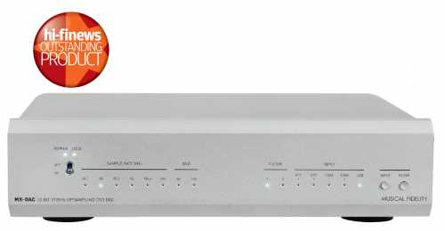 Musical Fidelity MX-DAC, D/A-omvandlare med XLR ut, silver i gruppen Mediaspelare / DAC - D/A-omvandlare hos Ljudfokus.se (400MXDACS)