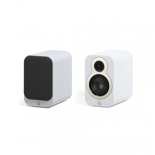 Q Acoustics 3010c stativhgtalare, mattvitt par i gruppen Hgtalare / Stativhgtalare hos Ljudfokus.se (400QA3314)