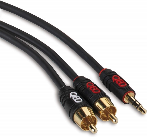 QED Profile J2P 3.5mm-2RCA ljudkabel, 1 meter i gruppen Kablar / Analoga ljudkablar hos Ljudfokus.se (400QE2717)