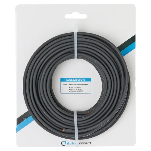 Auto-Connect OFC-Högtalarkabel 2x2.5 mm², 10 meter i gruppen Kablar / Högtalarkablar hos Ljudfokus.se (720L2SC225OFC10)