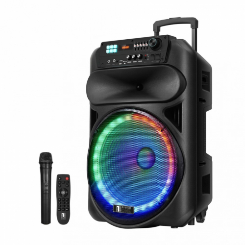 System One PartyBox 120 partyhögtalare med Bluetooth & karaoke i gruppen Högtalare / Bluetooth högtalare hos Ljudfokus.se (815PB120B)