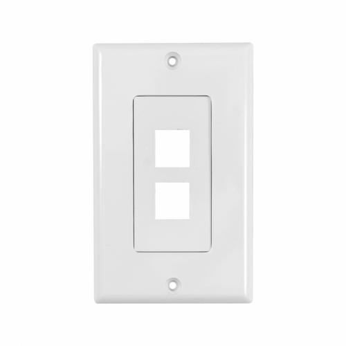 System One WP802 Wallplate, med 2 uttag i gruppen Installationsljud / Installationstillbehör hos Ljudfokus.se (815WP802)