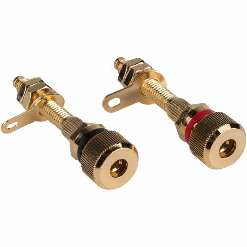 Dayton Audio BPA3-8 Gold Hgtalarterminaler, par i gruppen Kablar / Kontakter & Adapterpluggar hos Ljudfokus.se (860BPA38G)