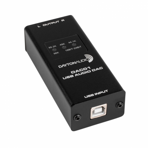 Dayton Audio DAC01, USB DAC med 24/96 std i gruppen Mediaspelare / DAC hos Ljudfokus.se (860DAC01)