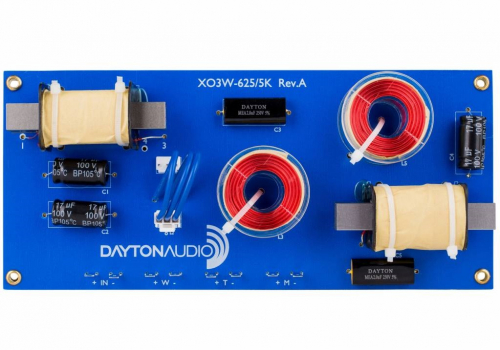 Dayton Audio XO3W-625/5K, delningsfilter 3-vgs i gruppen Byggsats / Delningsfilter hos Ljudfokus.se (860XO3W6255K)