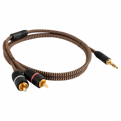 Proson Arctic 3.5mm - 2RCA ljudkabel, 1 meter i gruppen Installation / Kablar hos Ljudfokus.se (991AR352RCA1)