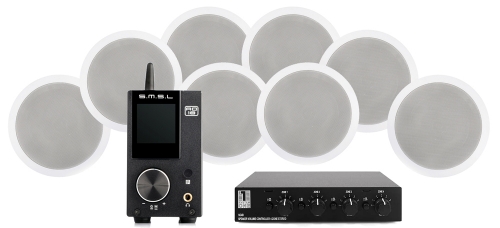 SMSL Audio AD18 & System One IC620 inbyggnadshögtalare, 4 par i gruppen Paket / Multiroom - Nätverk & Högtalarväxel hos Ljudfokus.se (SETAD18PKT1)