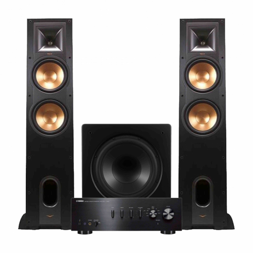 Yamaha A-S501 II med Klipsch R-28F & Dynavoice CSB-V12 Stereopaket 2.1 i gruppen Paket / Hifi - Musikanläggning hos Ljudfokus.se (SETAS501PKT4)
