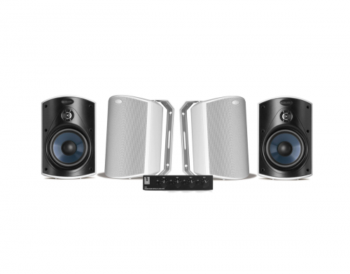 System One SC4B hgtalarvxel & 2 par Polk Audio Atrium 4 Vita Utomhushgtalare i gruppen Multiroom / Hgtalarvxel hos Ljudfokus.se (SETATRIUM4PKT4)