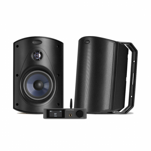Dynavoice CA802BT & Polk Audio Atrium 6 Svarta Utomhushgtalare Stereopaket i gruppen Paket / Hifi - Musikanlggning hos Ljudfokus.se (SETATRIUM6PKT1)