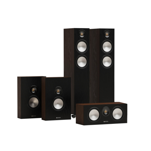 Monitor Audio Bronze 300 7G Högtalarpaket Hemmabio 5.0 Valnöt i gruppen Paket / Högtalare för film hos Ljudfokus.se (SETB3007GPKT6)