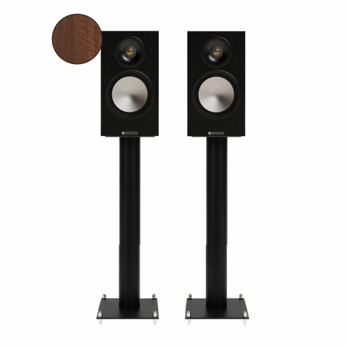 Monitor Audio Bronze 50 7G Valnöt med Custom Design RS-202 högtalarstativ i gruppen Högtalare / Stativhögtalare hos Ljudfokus.se (SETB507GPKT6)