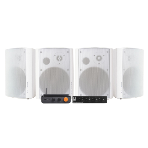 Fosi Audio BT20 Max med SC4B & 2 par DLS MB6i Vita Utomhushögtalare i gruppen Multiroom / Förstärkarpaket hos Ljudfokus.se (SETBT20AMAXPKT2)