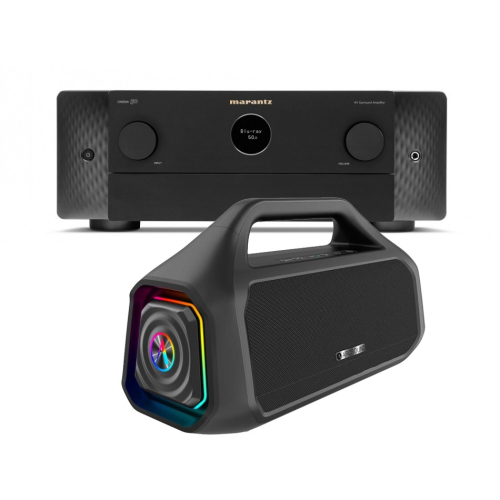Marantz Cinema 50 Hemmabioförstärkare Svart med Arcsound Steam partyhögtalare i gruppen Förstärkare / Hemmabioförstärkare hos Ljudfokus.se (SETCINEMA50PKT2)