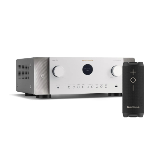 Marantz Cinema 60 Hemmabioförstärkare Silver med Arcsound Edge Bluetooth-högtalare i gruppen Förstärkare / Hemmabioförstärkare hos Ljudfokus.se (SETCINEMA60PKT7)