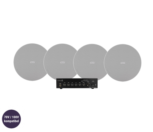 Dayton Audio DA40T med 4st Fonestar Sky-6T, kommersiellt 100V-system  i gruppen Multiroom / Förstärkarpaket hos Ljudfokus.se (SETDA40TPKT3)