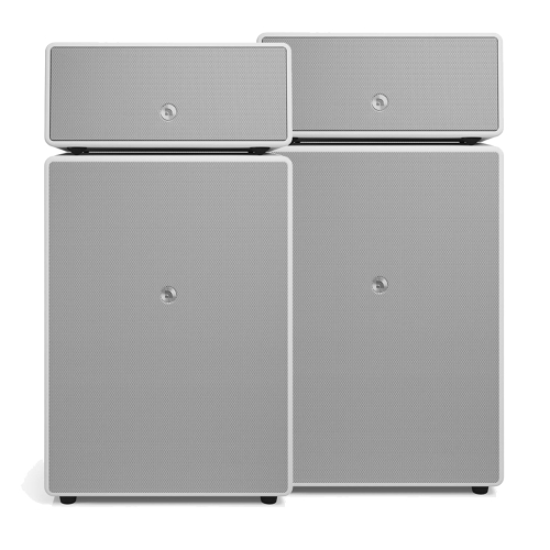 Audio Pro Drumfire II W, Wifi-högtalare med Chromecast & AirPlay 2 vit, 2-PACK i gruppen Multiroom / Högtalarsystem hos Ljudfokus.se (SETDRUMFIREIIWPKT2)