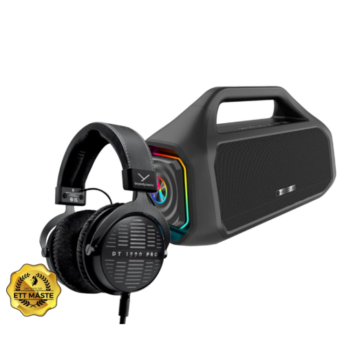 Beyerdynamic DT 1990 PRO MKII med Arcsound Stream Bluetooth-högtalare i gruppen Hörlurar / Hörlurar med sladd hos Ljudfokus.se (SETDT1990PROMKIIPKT1)