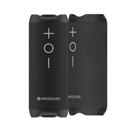 Arcsound EDGE bärbar Bluetooth-högtalare med IPX6-klassning, svart 2-PACK i gruppen Högtalare / Bluetooth högtalare hos Ljudfokus.se (SETEDGEX2)