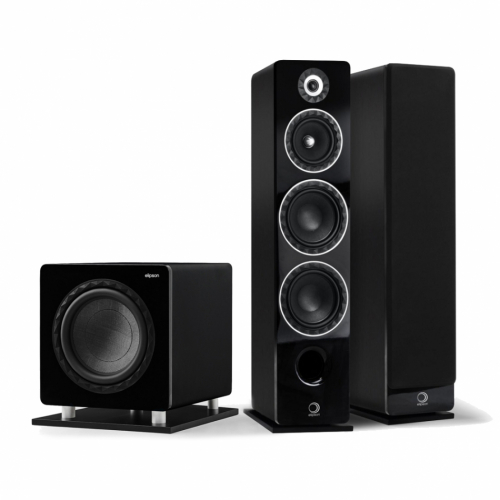 Elipson Facet 24F & Sub 12 Hgtalarpaket Stereo 2.1 Svart i gruppen Paket / Hgtalare fr musik hos Ljudfokus.se (SETFACET24FPKT2)