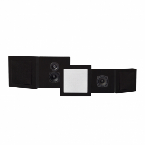DLS Flatbox Mini Hgtalarpaket Hemmabio 5.0 Svart i gruppen Paket / Hgtalare fr film hos Ljudfokus.se (SETFBMINIPKT8)