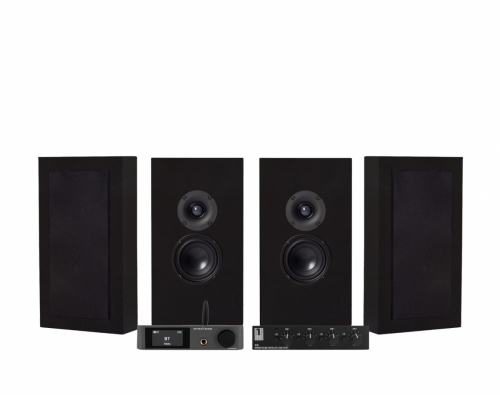 Dynavoice CA802BT med SC4B & 2 par DLS Flatbox Midi Svarta Vgghgtalare i gruppen Kampanj / Pskrea hos Ljudfokus.se (SETFLATBOXMIDIPKT2)