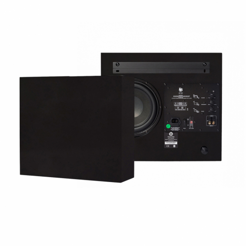DLS Flatsub Midi väggmonteringsbar aktiv subwoofer, mattsvart 2-PACK i gruppen Högtalare / Subwoofers hos Ljudfokus.se (SETFSMIDIPKT2)