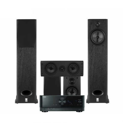 Yamaha RX-V4A & System One H16B Hemmabiopaket 5.0 i gruppen Paket / Hemmabio - Surroundsystem hos Ljudfokus.se (SETH16BPKT3)