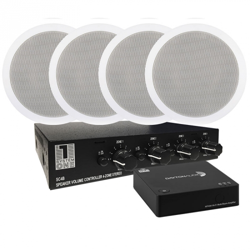 Dayton Audio WB40A med System One IC820 eller OD520, 2 par i gruppen Paket / Multiroom - Nätverk & Högtalarväxel hos Ljudfokus.se (SETIC820WF40A)