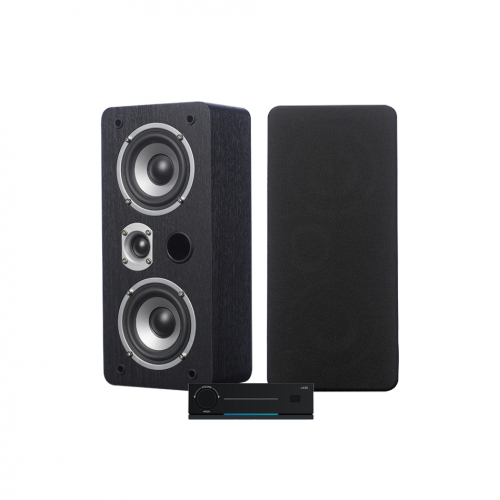 Arylic LA50 & Dynavoice Magic LCR-4 EX v3 Svarta Streamingpaket Stereo i gruppen Paket / Hifi - Musikanläggning hos Ljudfokus.se (SETLA50PKT4)