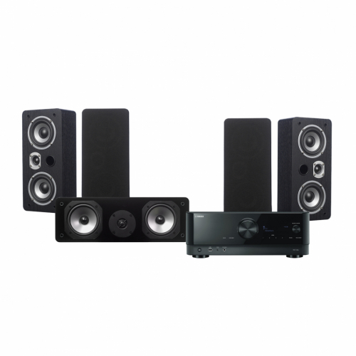 Yamaha RX-V4A & Dynavoice Magic LCR-4 EX v.3 Hemmabiopaket 5.0 Svart i gruppen Paket / Hemmabio - Surroundsystem hos Ljudfokus.se (SETLCR4PKT4)