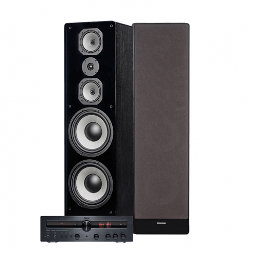 Magnat MR780 & Dynavoice Challenger M-105 EX v4 Svarta Stereopaket Golvhögtalare i gruppen Paket / Hifi - Musikanläggning hos Ljudfokus.se (SETMR780PKT3)