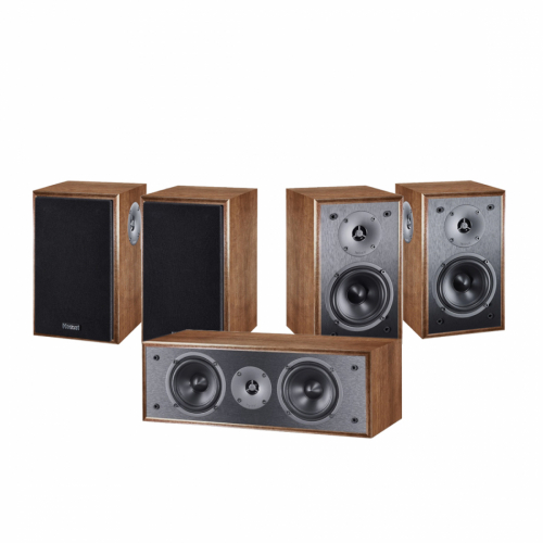 Magnat Monitor S10 Högtalarpaket Hemmabio Stativhögtalare 5.0 Valnöt i gruppen Paket / Högtalare för film hos Ljudfokus.se (SETMS10BPKT3)