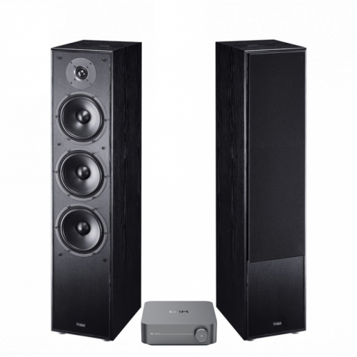 Wiim Amp & Magnat MS70 Svarta Stereopaket Golvhgtalare i gruppen Kampanj / Pskrea hos Ljudfokus.se (SETMS70BPKT7)