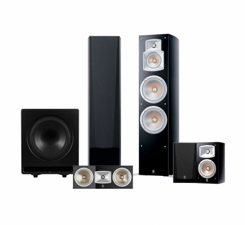 Yamaha NS-777 Hgtalarpaket Hemmabio 5.1 med Dynavoice CSB-V12 i gruppen Paket / Hgtalare fr film hos Ljudfokus.se (SETNS777BPKT2)