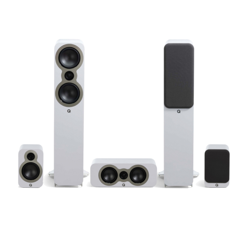 Q Acoustics 3050c Högtalarpaket för surround 5.0, vitt i gruppen Paket / Högtalare för film hos Ljudfokus.se (SETQ3050CPKT2)
