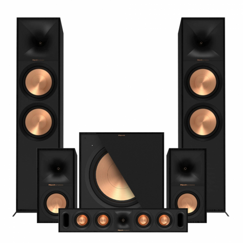 Klipsch Reference R-800F Hgtalarpaket Hemmabio 5.1 Svart i gruppen Paket / Hgtalarpaket - Hemmabio Surroundljud hos Ljudfokus.se (SETR800FPKT1)