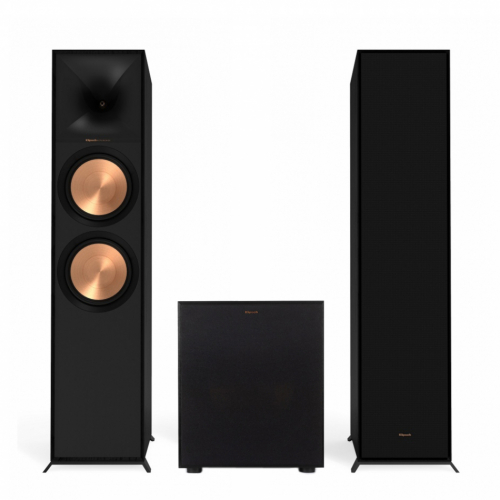 Klipsch R-800F med R-120SW Hgtalarpaket Stereo 2.1 i gruppen Kampanj / Pskrea hos Ljudfokus.se (SETR800FPKT9)