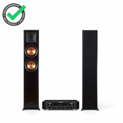 Marantz NR1200 & Klipsch RP-5000F Stereopaket, svart i gruppen Paket / Hifi - Musikanläggning hos Ljudfokus.se (SETRP5000FPKT1)