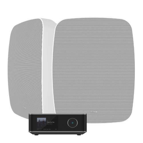 Wiim Amp Ultra & Klipsch RSM-800 Vita Utomhushögtalare Stereopaket i gruppen Paket / Hifi - Musikanläggning hos Ljudfokus.se (SETRSM800PKT2)